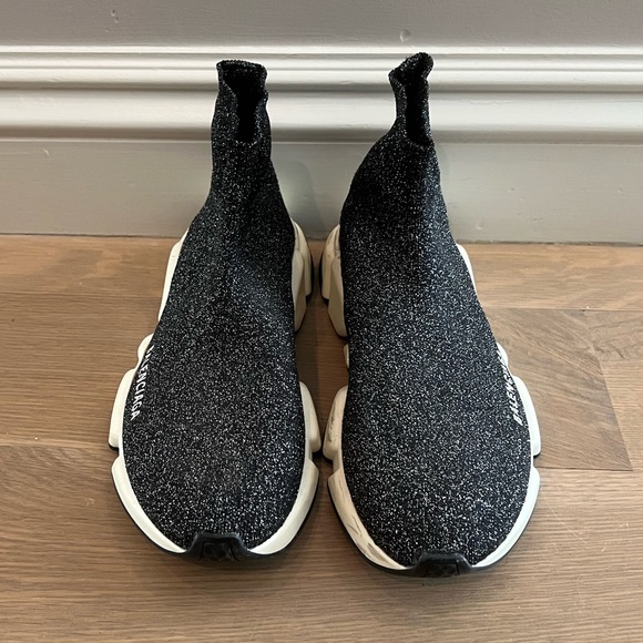 Balenciaga Speed Sock Sneaker 38 8.5 9 Beautiful Rare Sparkly version - Picture 2 of 8